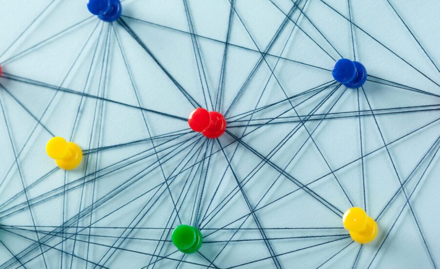 Network with pins